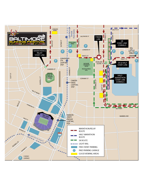 Parking & Directions Baltimore Running Festival
