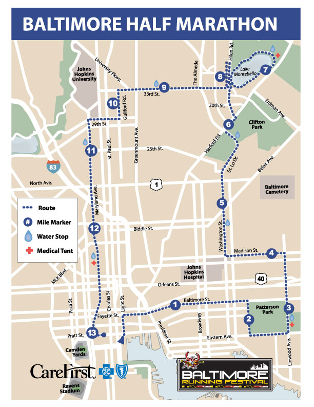 Baltimore Marathon Elevation Chart