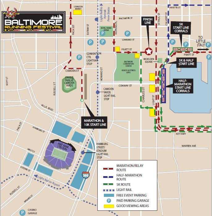 Baltimore Running Festival 2025 Map